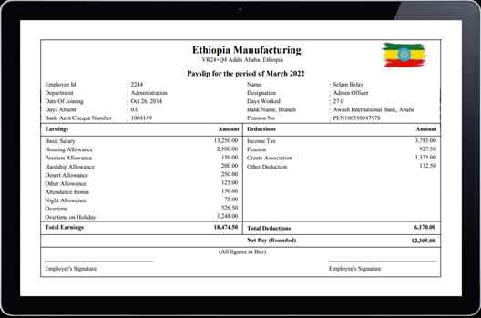 Payroll Software for Ethipoia